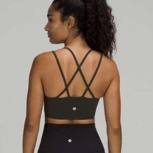 Lululemon Like a Cloud Bra Longline *Light Support, B/C Cup Dark Olive